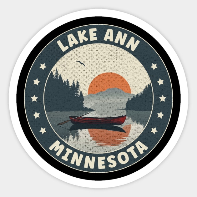 Lake Ann Minnesota Sunset Sticker by turtlestart